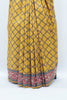 Mustard Yellow Bandhani Banarasi Silk Saree Pallu and Red Zari Border - Mangaldeep NX