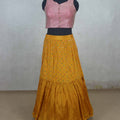 Mustard Yellow Embroidered Lehenga Choli Set with Mirror Work Blouse - Mangaldeep NX