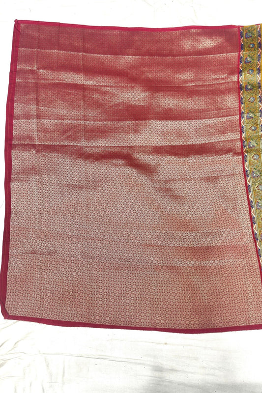 Mustard Yellow Patola Saree with Traditional Wedding Motif - Mangaldeep NX