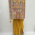 Mustard Yellow Patola Saree with Traditional Wedding Motif - Mangaldeep NX