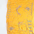 Mustard Yellow Silk Saree with Intricate Embroidery and Heavy Zari Border - Mangaldeep NX