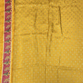 Mustard Yellow Silk Saree with Traditional Madhubani Print - Mangaldeep NX
