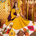 Mustard Yellow Traditional Garba Lehenga Choli Set with Multicolor Mirror Work for Navratri - Mangaldeep NX