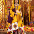 Mustard Yellow Traditional Garba Lehenga Choli Set with Multicolor Mirror Work for Navratri - Mangaldeep NX