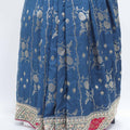 Navy Blue Banarasi Bandhani Saree with Rich Pallu for Party Wear - Mangaldeep NX