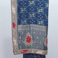 Navy Blue Banarasi Bandhani Saree with Rich Pallu for Party Wear - Mangaldeep NX