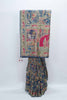 Navy Blue Bandhani Saree with Multicolor Pichwai Print Pallu - Mangaldeep NX