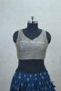Navy Blue Embroidered Georgette Lehenga Choli with Dupatta - Mangaldeep NX