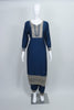 Navy Blue Embroidered Salwar Suit Set for Women Traditional Kurta with Dupatta - Mangaldeep NX