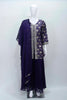 Navy Blue Foil Printed Kurta Palazzo Set with Zari Embroidery and Matching Dupatta - Mangaldeep NX