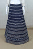 Navy Blue Printed Lehenga Choli with Orange Dupatta - Mangaldeep NX