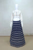 Navy Blue Printed Lehenga Choli with Orange Dupatta - Mangaldeep NX