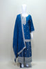 Navy Blue Sharara Suit Set with Heavy Silver Embroidery Dupatta - Mangaldeep NX