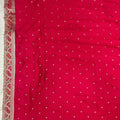 Navy Blue Silk Saree with Red Zari Border - Mangaldeep NX