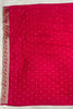 Navy Blue Silk Saree with Red Zari Border - Mangaldeep NX