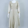 Off White Anarkali Sharara Set for Women Embroidered Ethnic Suit with Dupatta Festive Wedding Wear - Mangaldeep NX