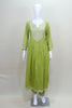 Olive Green Cotton Anarkali Kurta Set with Dupatta Embroidered Ethnic Suit - Mangaldeep NX