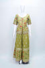 Olive Green Floral Embroidered Kurta Set with Zari Work Dupatta and Palazzo Pant - Mangaldeep NX