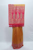Orange Banarasi Silk Saree with Pink Zari Pallu - Mangaldeep NX