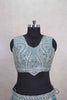Pastel Blue Embroidered Lehenga Choli with Mirror Work Dupatta - Mangaldeep NX