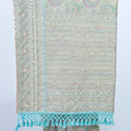 Pastel Green Designer Saree with Sequin Embroidery and Mirror Work Pallu - Mangaldeep NX