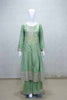 Pastel Green Embroidered Salwar Suit Set with Brocade Dupatta and Palazzo Pants - Mangaldeep NX