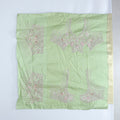 Pastel Green Organza Saree with Heavy Embroidered Border and Tassels - Mangaldeep NX