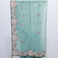 Pastel Green Soft Net Saree with Intricate Embroidery and Designer Border Perfect for Wedding Festive Wear - Mangaldeep NX