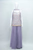 Pastel Lavender Embroidered Georgette Sharara Set - Mangaldeep NX