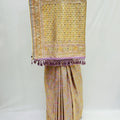Pastel Lilac & Gold Banarasi Silk Saree - Mangaldeep NX