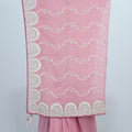 Pastel Pink Georgette Saree for Festive Party Wear - Mangaldeep NX