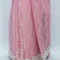 Pastel Pink Georgette Saree for Festive Party Wear - Mangaldeep NX