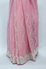 Pastel Pink Georgette Saree for Festive Party Wear - Mangaldeep NX