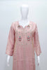 Peach Embroidered Kurta Set with Floral Printed Dupatta and Straight Pants for Women - Mangaldeep NX
