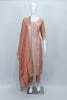 Peach Foil Printed Cotton Straight Suit Set with Embroidered Dupatta - Mangaldeep NX