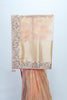 Peach Organza Saree with Multicolor Embroidery and Zari Woven Pallu - Mangaldeep NX