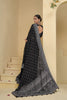 Black Silver Embroidered Designer Saree Party Wear