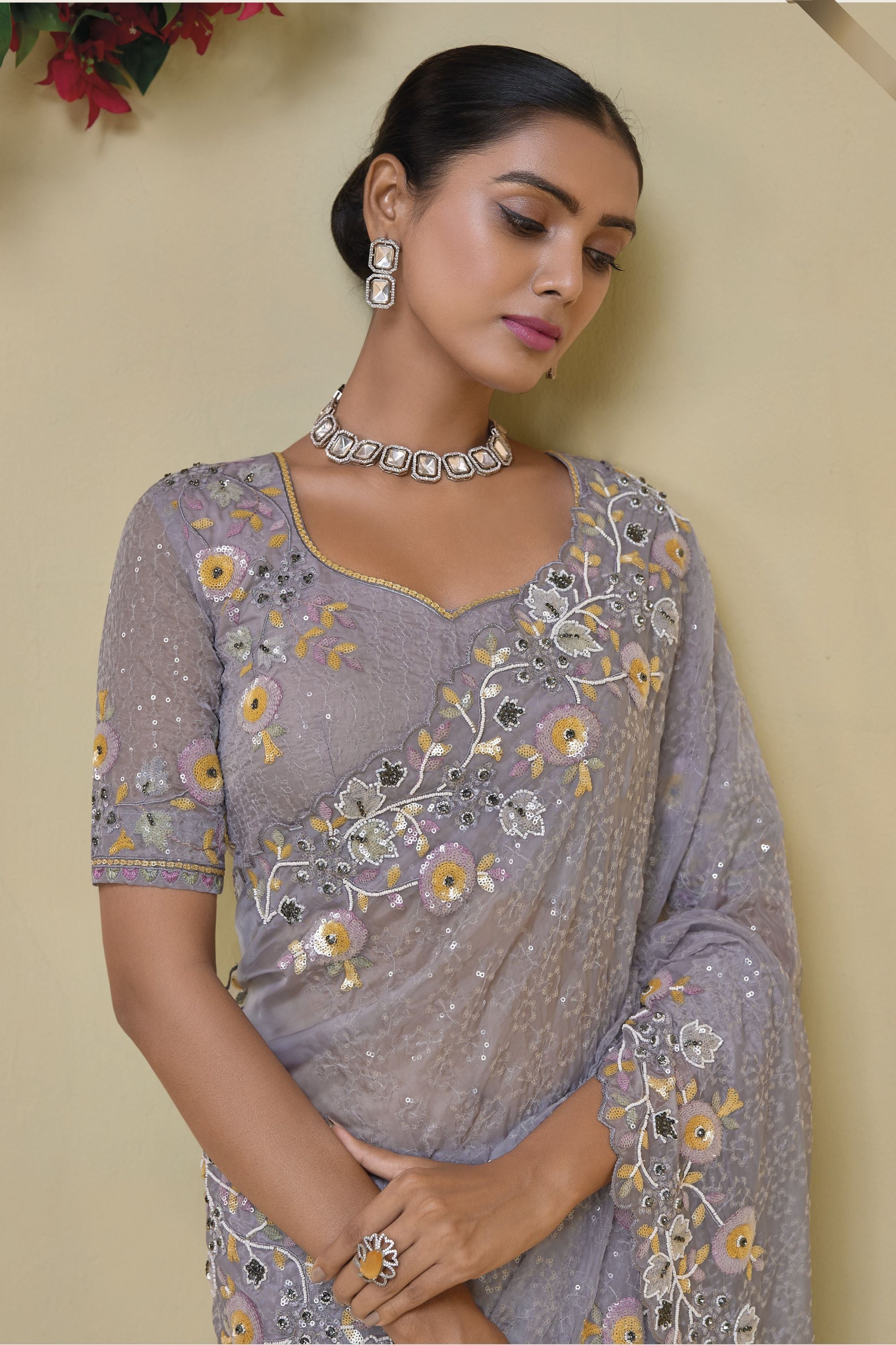 即日発送 andmary Agatha blouse set up gray 即日発送 Agatha blouse