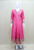 Pink Embroidered Anarkali Suit Set Traditional Festive Wear with Dupatta - Mangaldeep NX