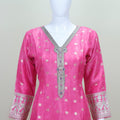 Pink Embroidered Anarkali Suit Set Traditional Festive Wear with Dupatta - Mangaldeep NX