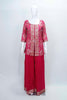 Pink Embroidered Party Wear Sharara Suit Set - Mangaldeep NX