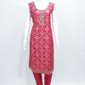 Pink Embroidered Straight Salwar Suit with Matching Dupatta - Mangaldeep NX
