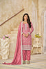 Pink Embroidered Straight Salwar Suit with Matching Dupatta - Mangaldeep NX