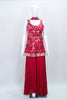 Pink Floral Printed Georgette Sharara Set with Dupatta for Party Wear - Mangaldeep NX