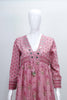 Pink Printed Anarkali Kurta Set with Mirror Work and Dupatta for Women - Mangaldeep NX
