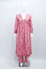 Pink Printed Anarkali Kurta Set with Mirror Work and Dupatta for Women - Mangaldeep NX