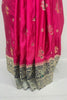 Pink Silk Saree with Navy Blue Velvet Pallu & Heavy Zari Embroidery - Mangaldeep NX