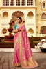 Pink Woven Design Banarasi Silk Saree with Gold Zari Work - Mangaldeep NX