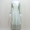 Pistachio Green Chikankari Anarkali Suit with Floral Printed Dupatta - Mangaldeep NX