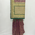 Plum Purple Patola Silk Saree - Mangaldeep NX